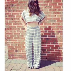 Free People Crop Top/Pants Set
